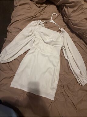 Princess Polly White Puff-Sleeve Mini Dress